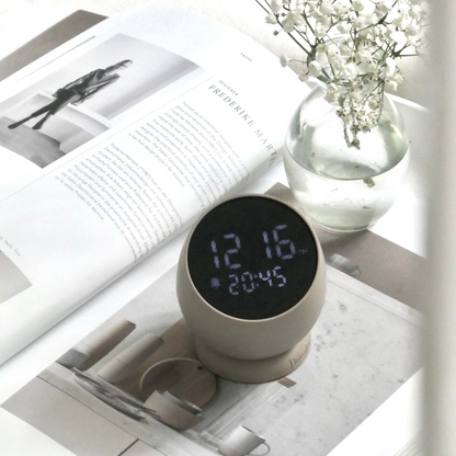 Touch alarm clock with a gyroscope