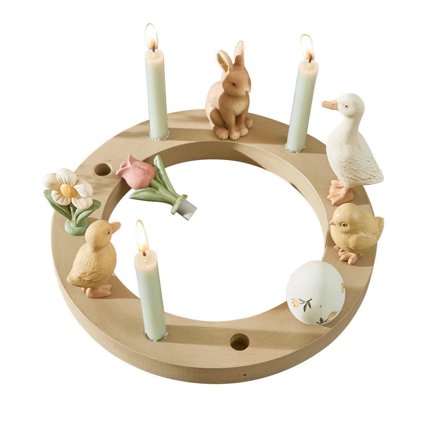 Couronne de bougie au motif forestier