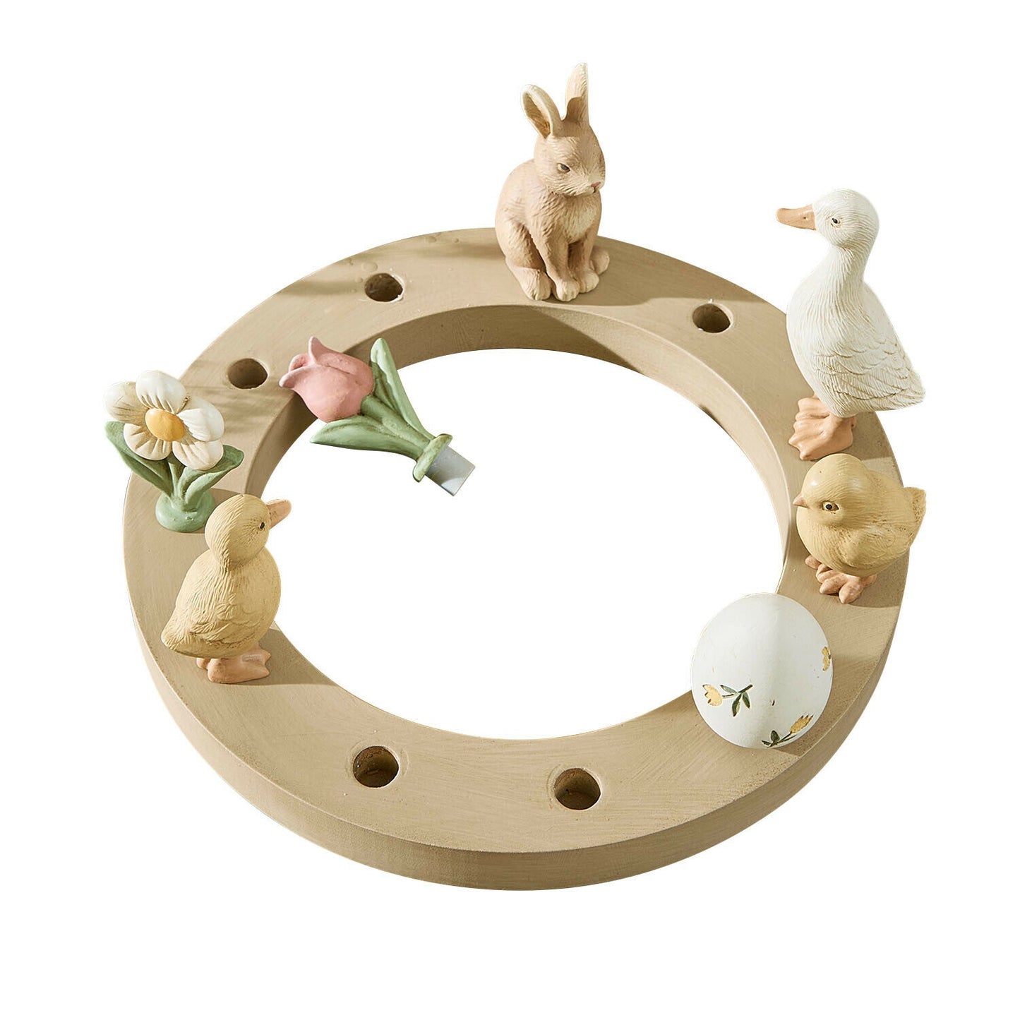 Couronne de bougie au motif forestier