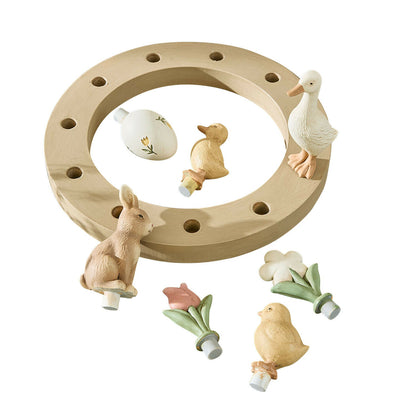 Couronne de bougie au motif forestier