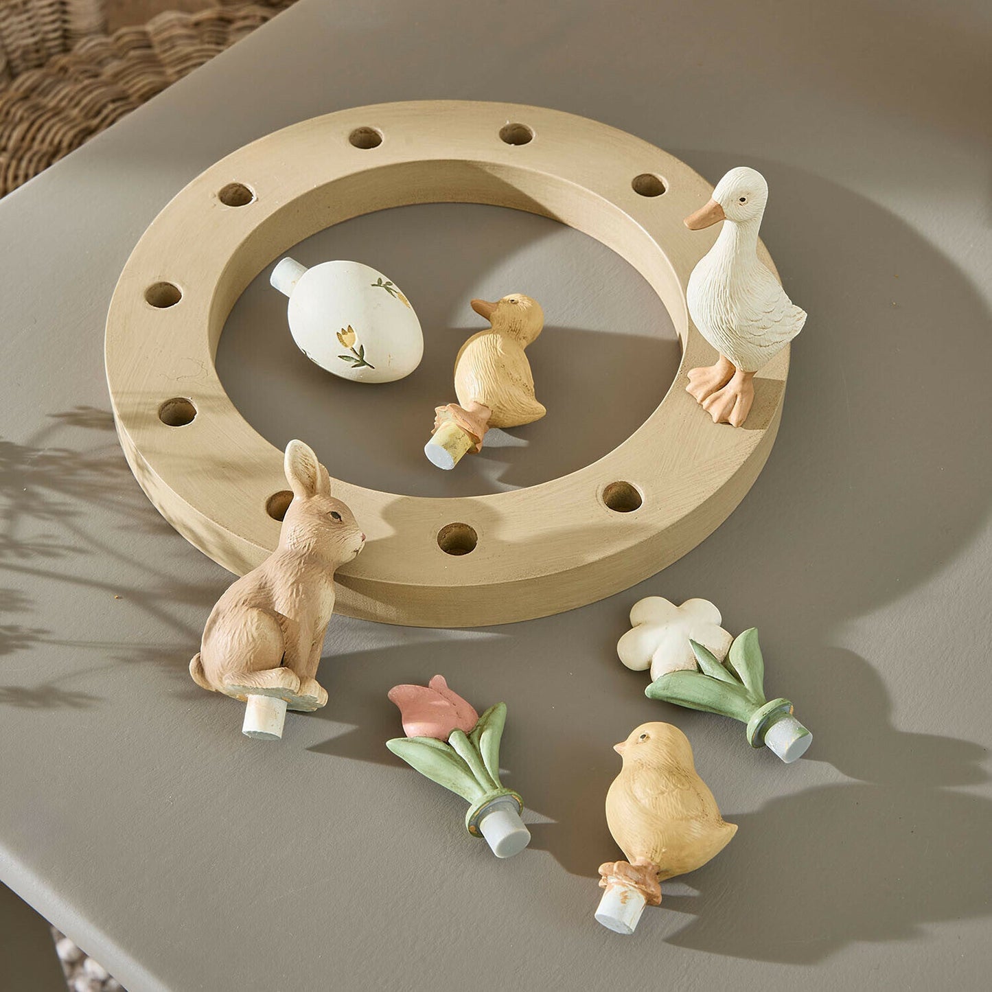 Couronne de bougie au motif forestier