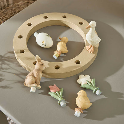 Couronne de bougie au motif forestier