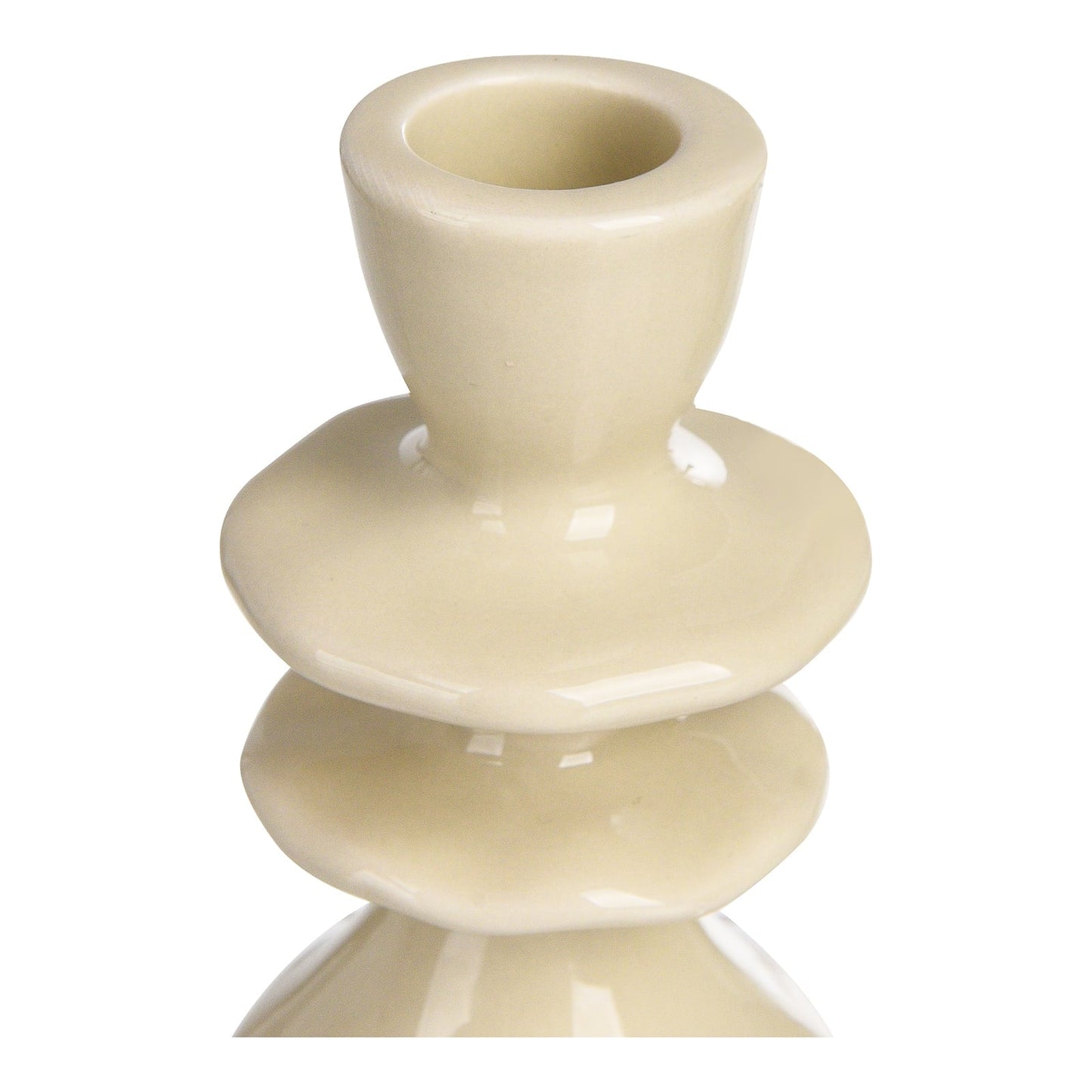 Fluted ceramic candle holders (2 pcs.)
