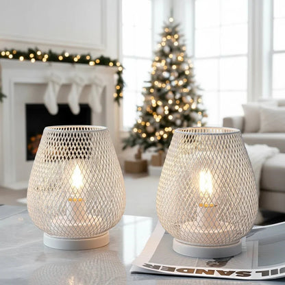 Metalowa Lampa Stołowa z Żarówką LED w Stylu Edison i Zasilaniem Bateryjnym