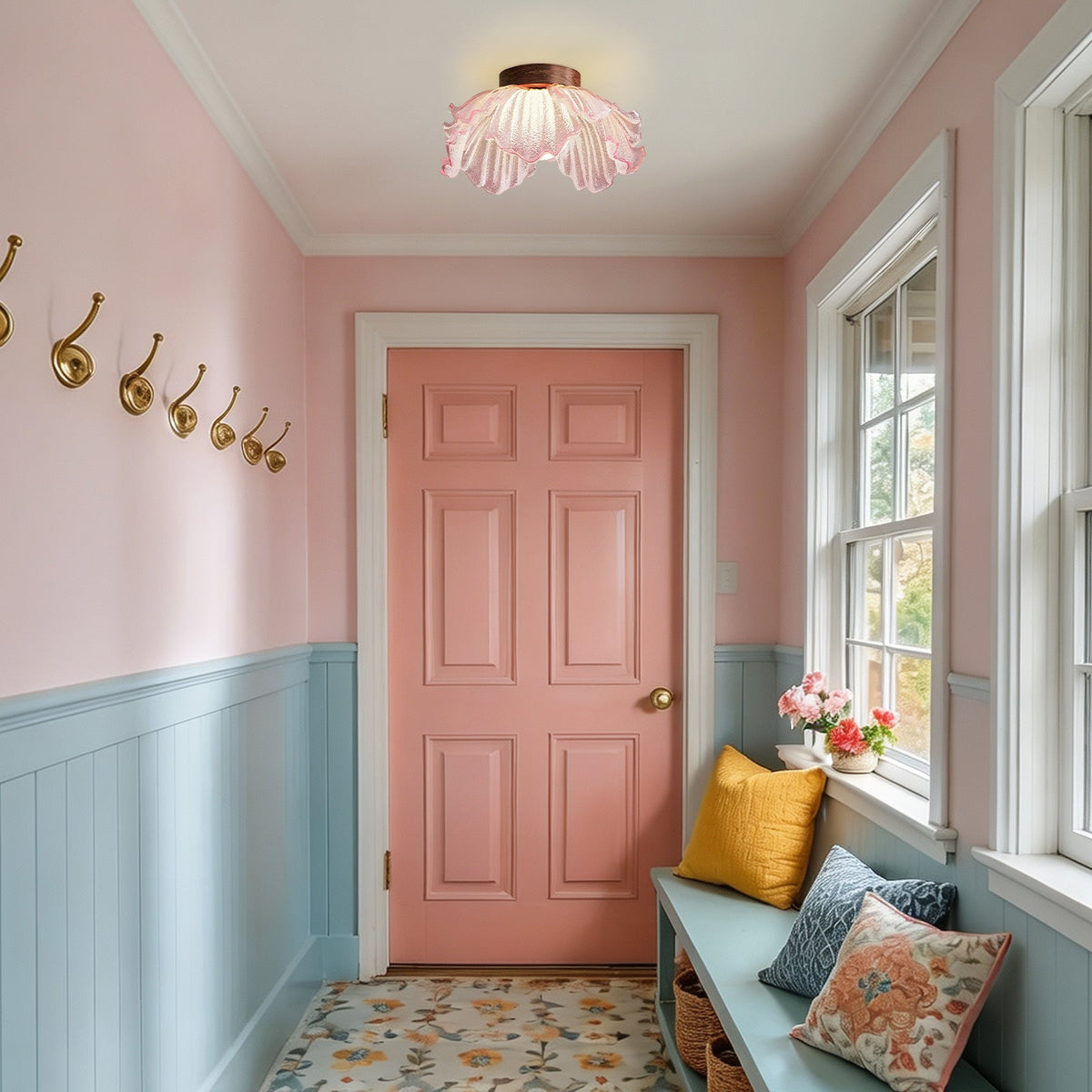 Plafonnier LED en forme de fleur