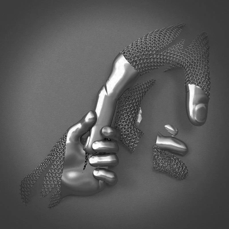 3D hands canvas print