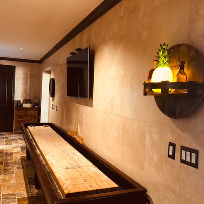 Ścienny stojak na butelki w kształcie beczki 30 cm na 7 butelek