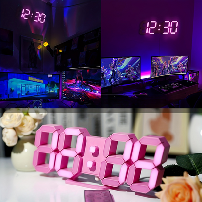 LED alarm clock with remote control and temperature display