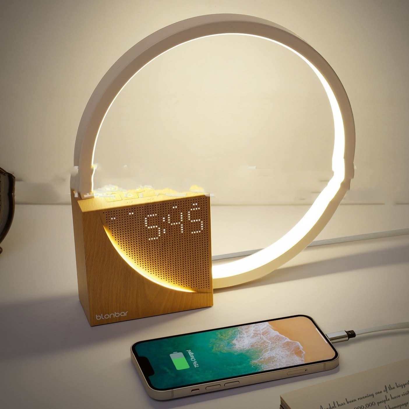 LED alarm clock with touch controls