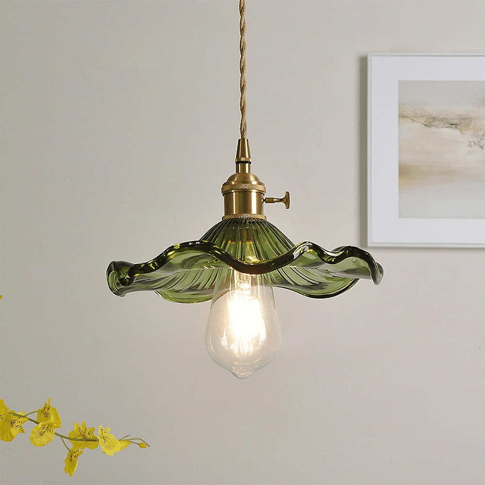 Lampe suspendue en forme de fleur