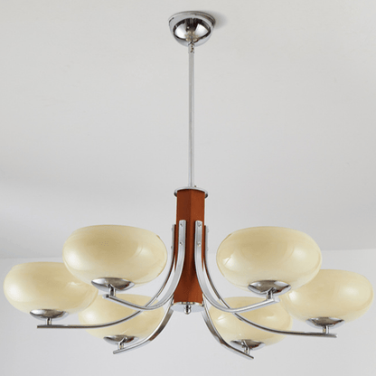 Żyrandol Bauhaus E27 3–6 punktowy LED metalowo-szklany do salonu