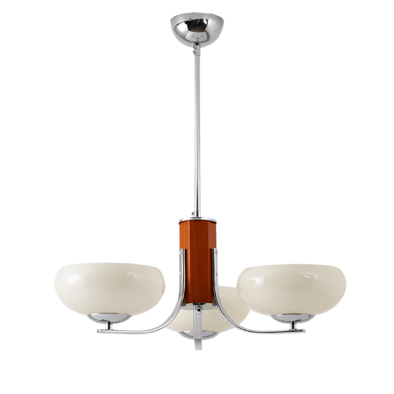 Żyrandol Bauhaus E27 3–6 punktowy LED metalowo-szklany do salonu