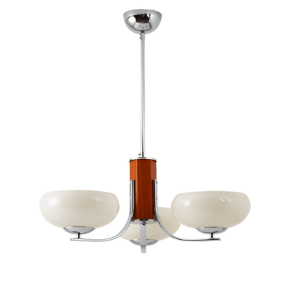 Żyrandol Bauhaus E27 3–6 punktowy LED metalowo-szklany do salonu