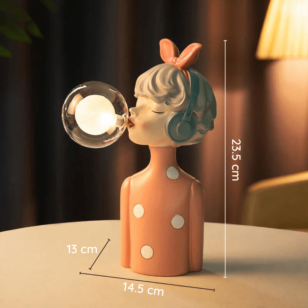 Lampa stołowa z kompozytu z kloszem tekstylnym i zasilaniem USB 110–240V