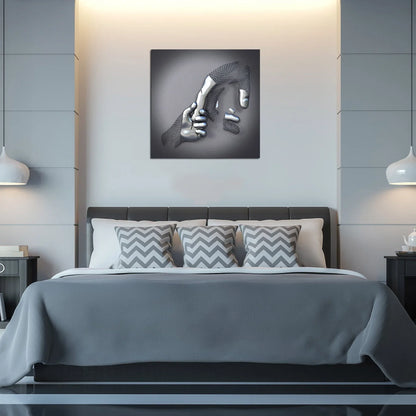 3D hands canvas print