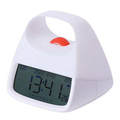 Portable LED alarm clock with a lamp
