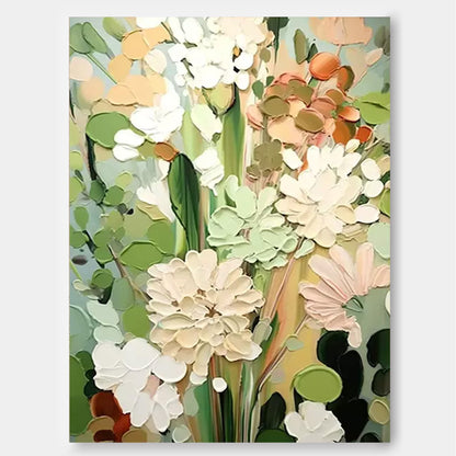 Floral canvas painting