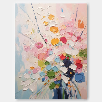 Abstract bouquet of flowers painting