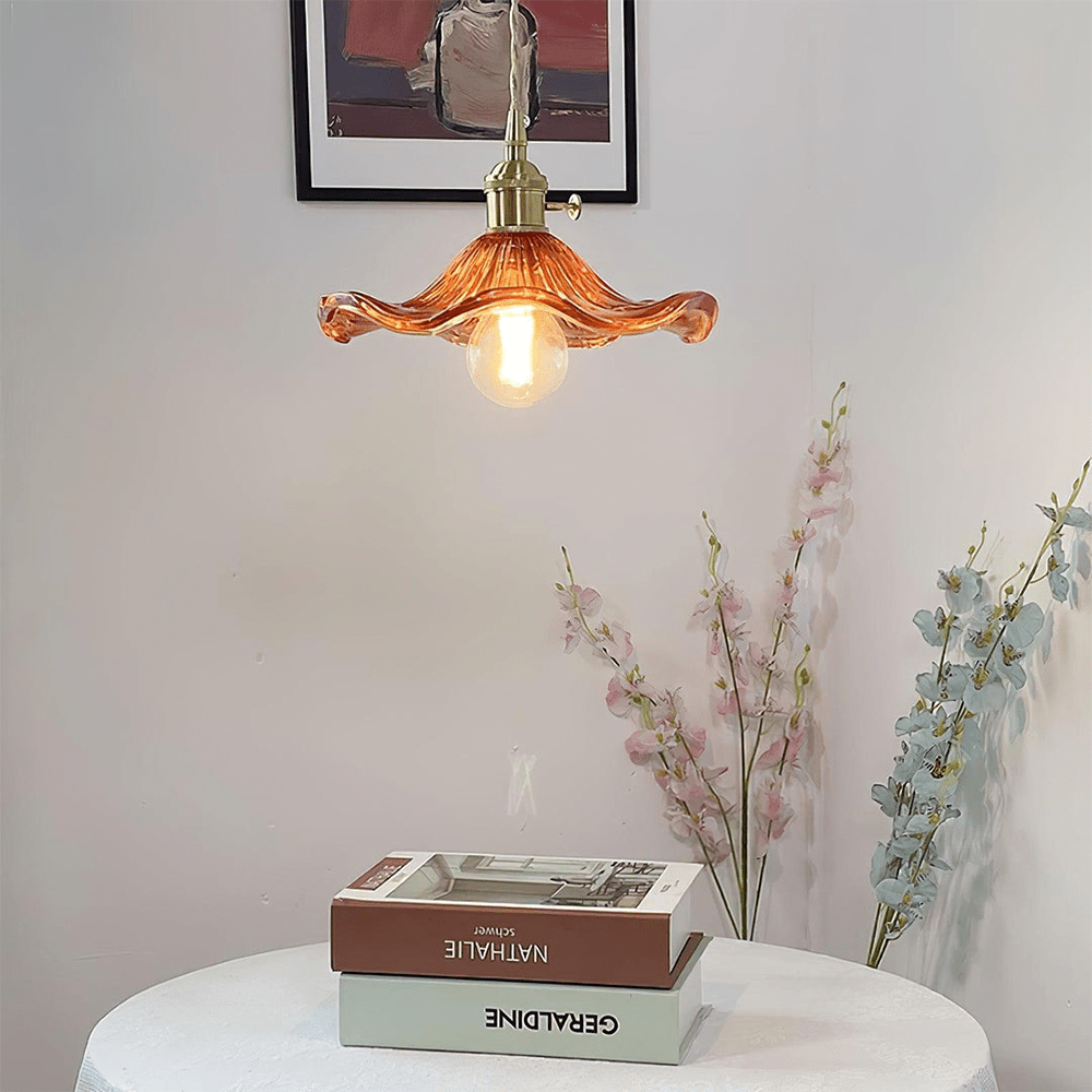 Lampe suspendue en forme de fleur