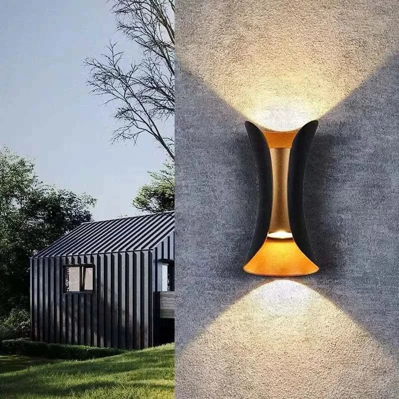 Lampa Ścienna LED o Zakrzywionej Konstrukcji do Zastosowań Zewnętrznych