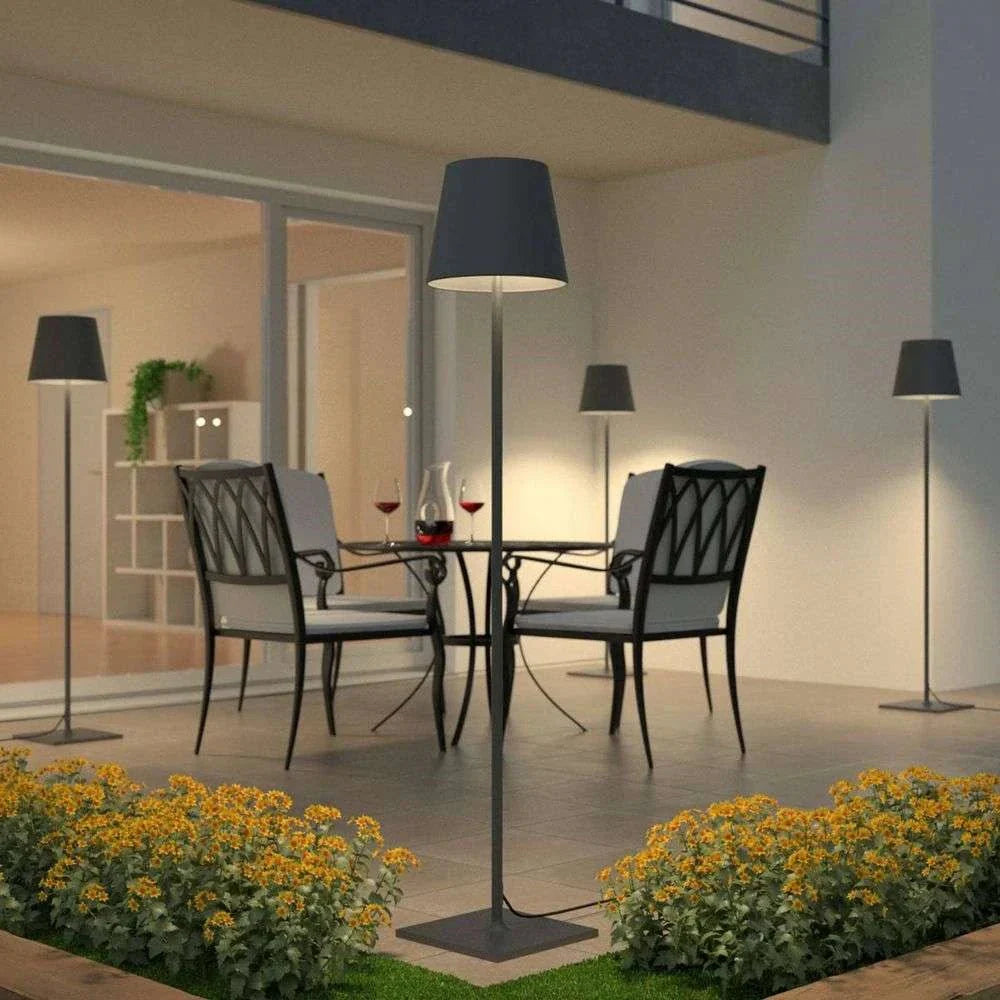 Lampa podłogowa LED akumulatorowa z regulacją wysokości, 3000K