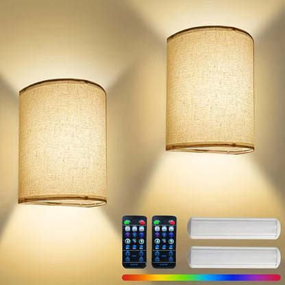 Wireless wall light with remote control