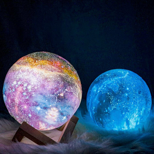 3D Galaxy Moon Lamp