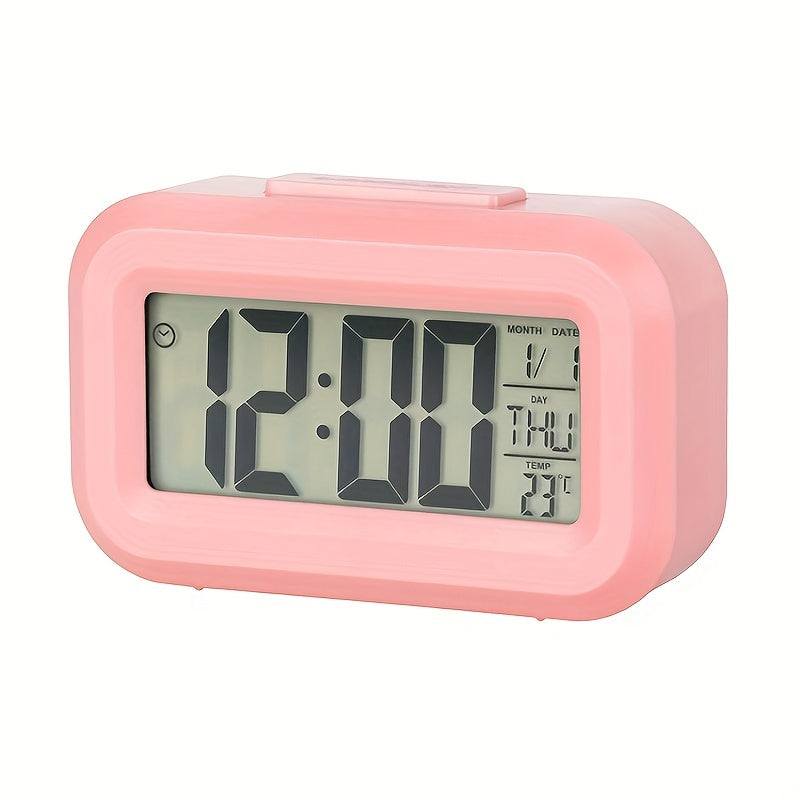 Alarm clock with music alarm and temperature display