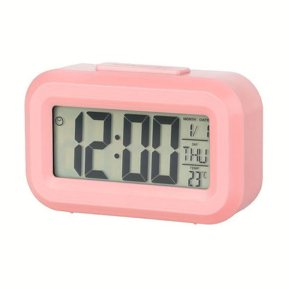 Alarm clock with music alarm and temperature display