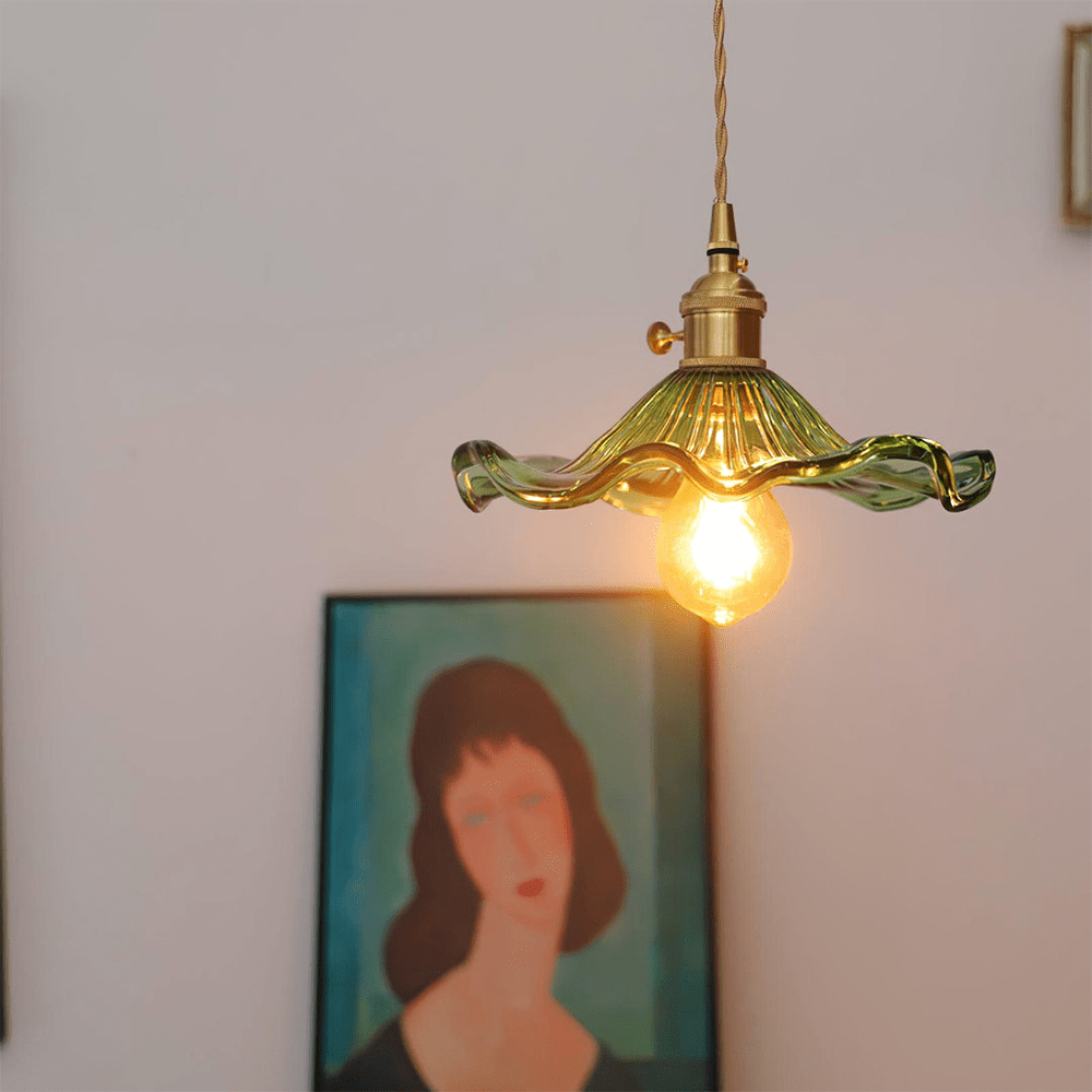 Lampe suspendue en forme de fleur