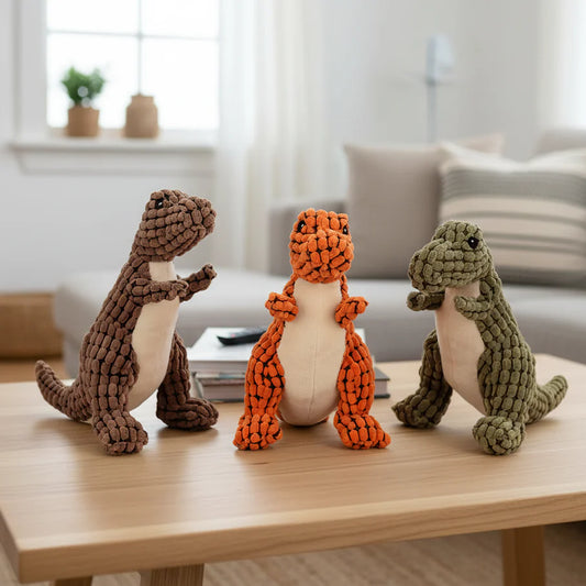 Dinosaur chew toy for dogs