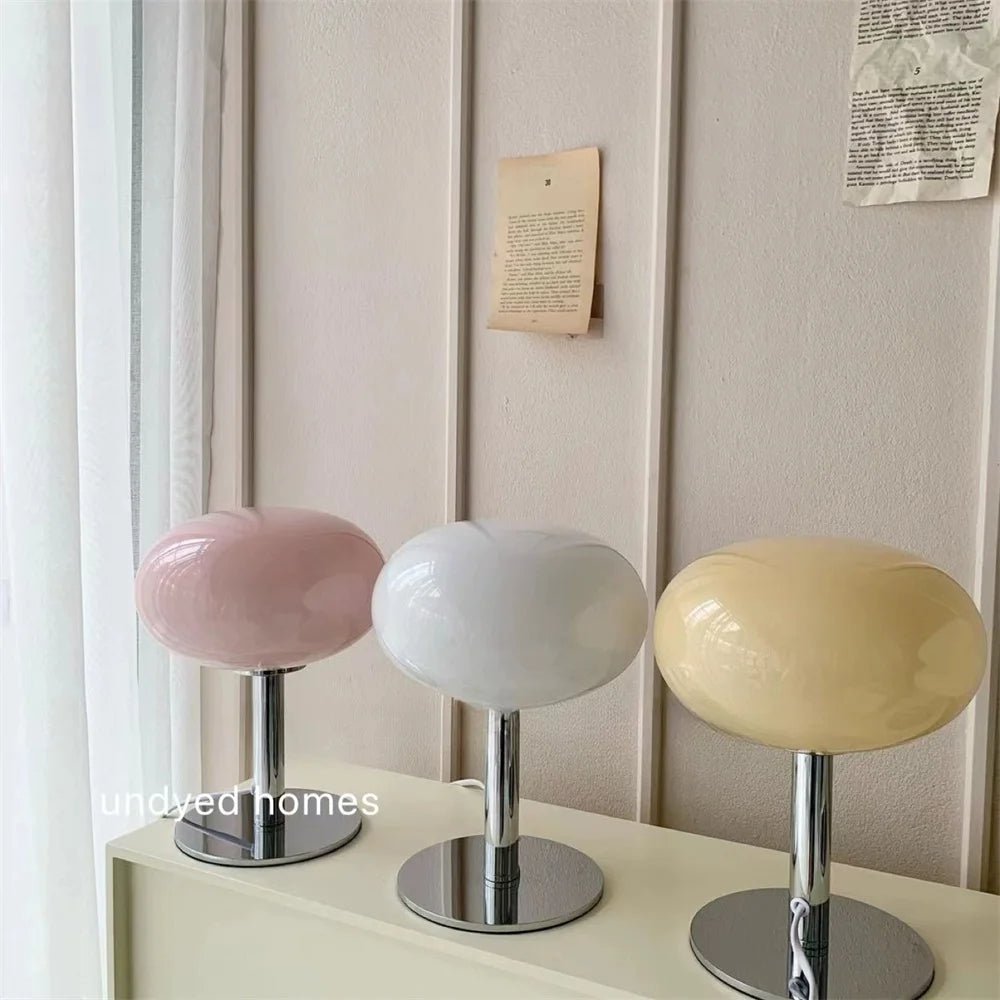 Lampa stołowa LED bezprzewodowa z regulacją jasności i okrągłym kloszem