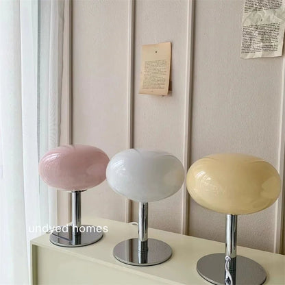 Lampa stołowa LED bezprzewodowa z regulacją jasności i okrągłym kloszem