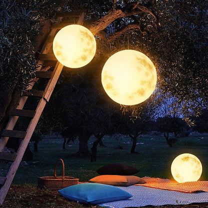 Lampa Ogrodowa LED w Kształcie Księżyca z Ładowaniem USB do Oświetlenia Zewnętrznego