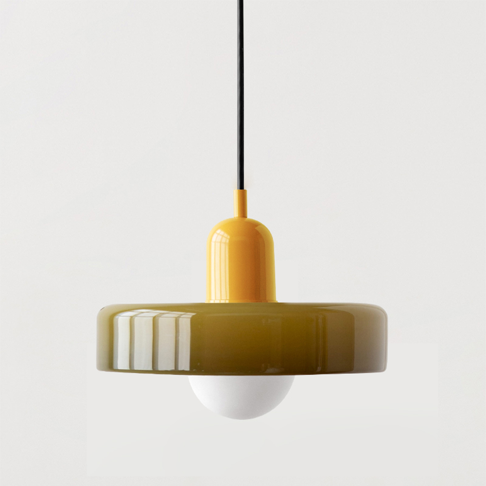 Suspension en verre coloré