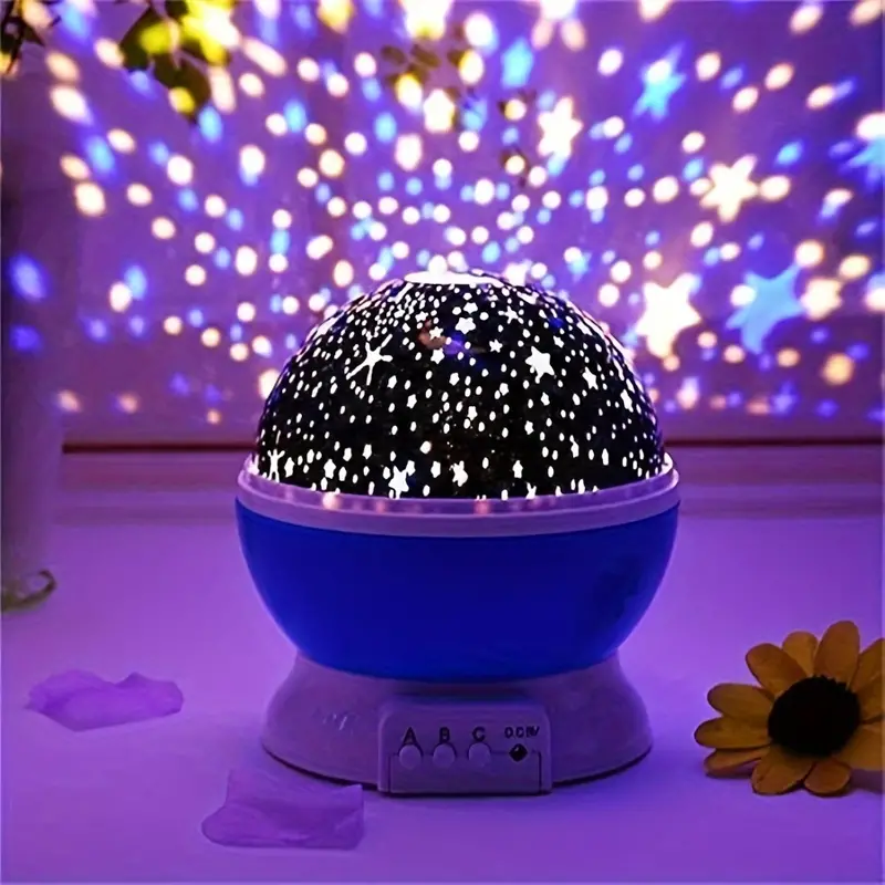 Lampka projektor gwiazd LED USB do pokoju dziecięcego z efektami świetlnymi