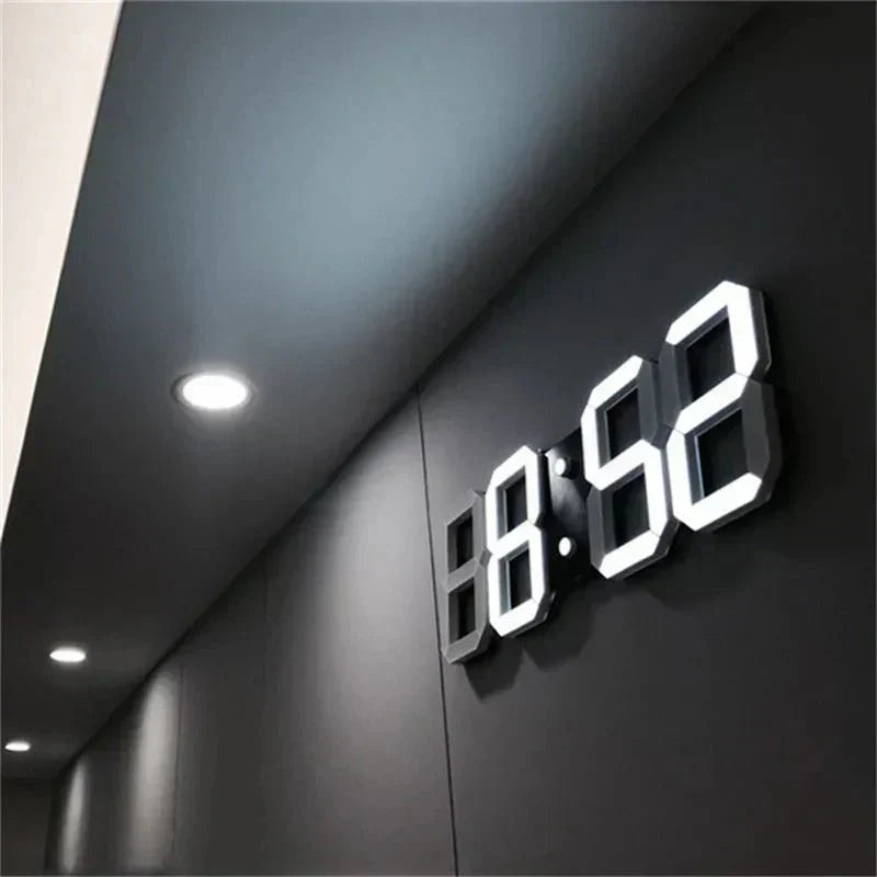 Zegar LED 3D ścienny lub stołowy