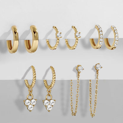 Boucles d’oreilles pendantes en forme de cœur avec zircon cubique