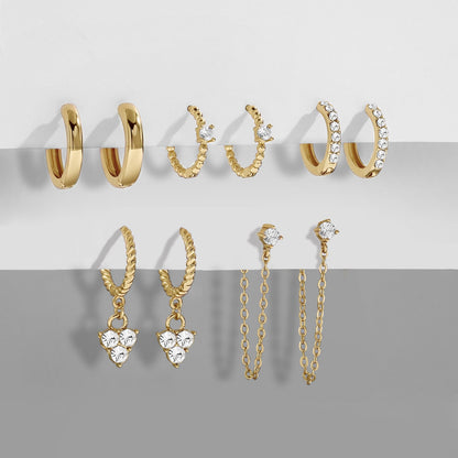 Boucles d’oreilles pendantes en forme de cœur avec zircon cubique