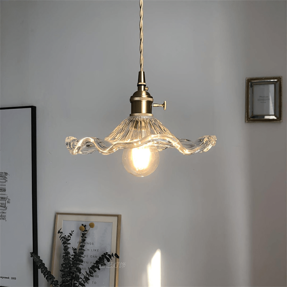 Lampe suspendue en forme de fleur
