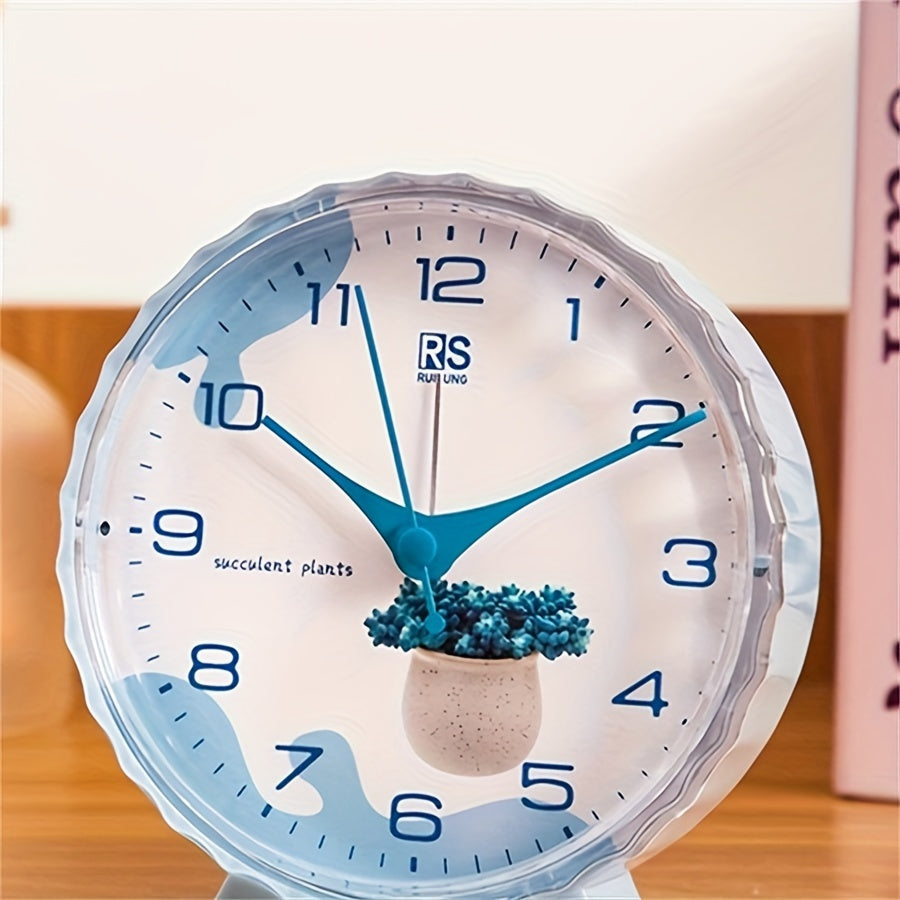Alarm clock with a floral motif