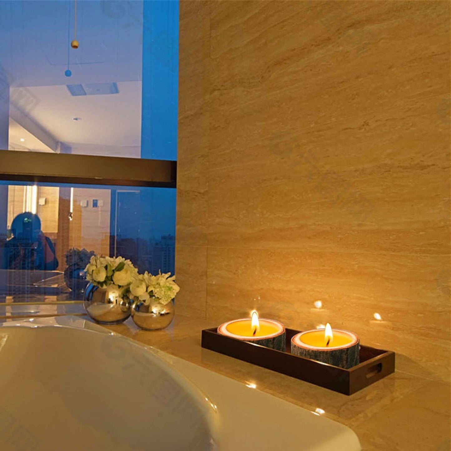 Decorative candle holders, set of 3 pcs.