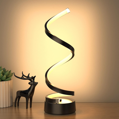 Spirálová stolní lampa s dotykovým ovládáním