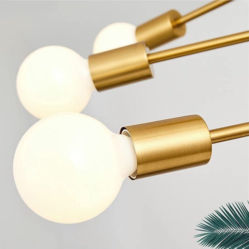 Żyrandol Sputnik E27 w stylu mid-century z metalu i aluminium do salonu i biura