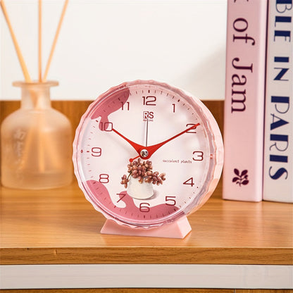 Alarm clock with a floral motif