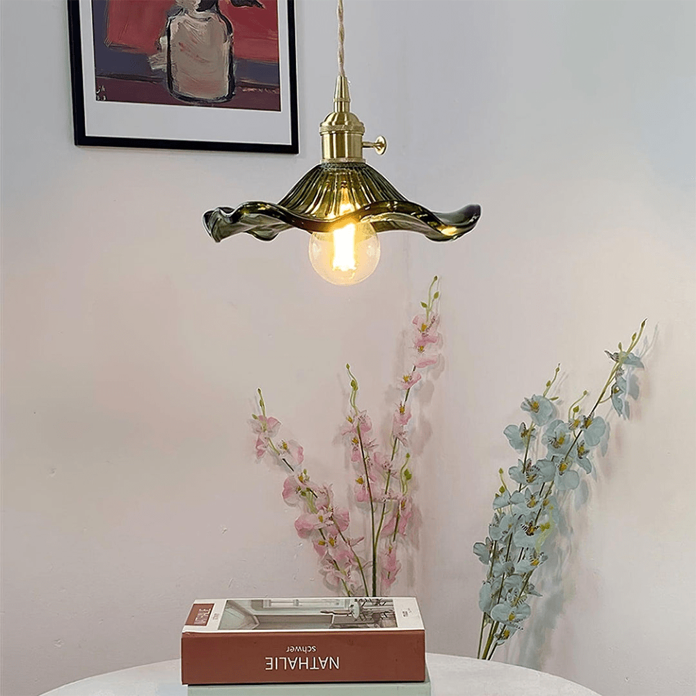 Lampe suspendue en forme de fleur