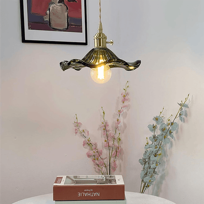 Lampe suspendue en forme de fleur