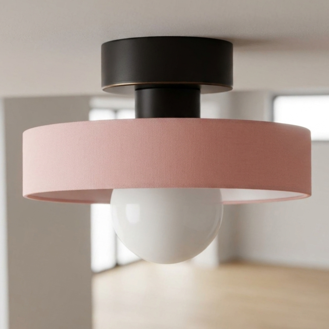 Plafonnier avec abat-jour en textile