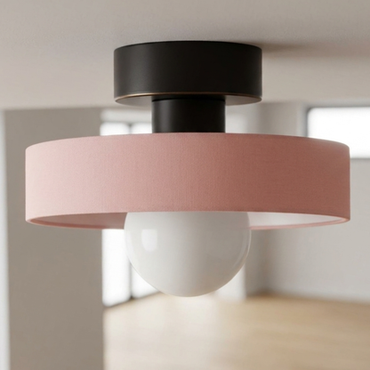 Plafonnier avec abat-jour en textile