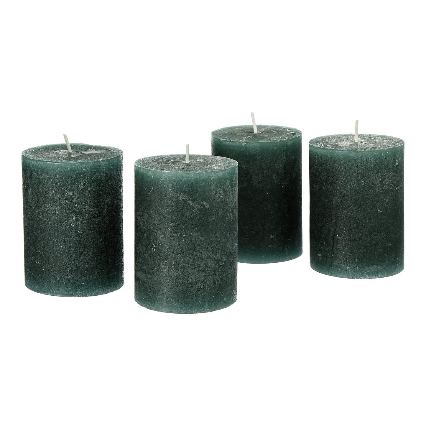Rustic pillar candles, set of 4